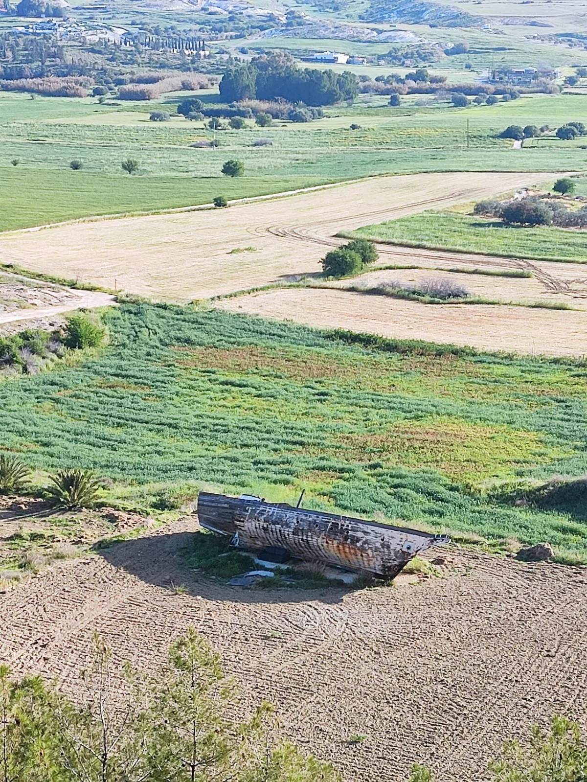 Ship on land